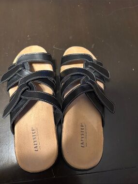 Lands' End Black Strappy Women's Sandals